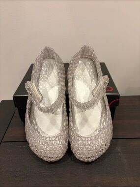Mini Melissa Clear Glitter Jelly Mary Jane Shoes